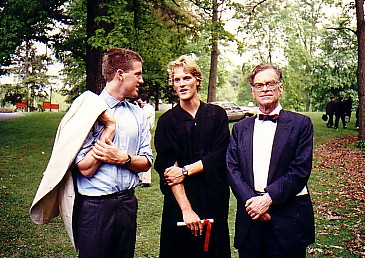 Adam with his sons, 1990